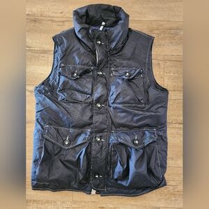 Jetlag men XL Down Puffer Sleeveless Cargo Utility Jacket Taffeta Nylon Limited